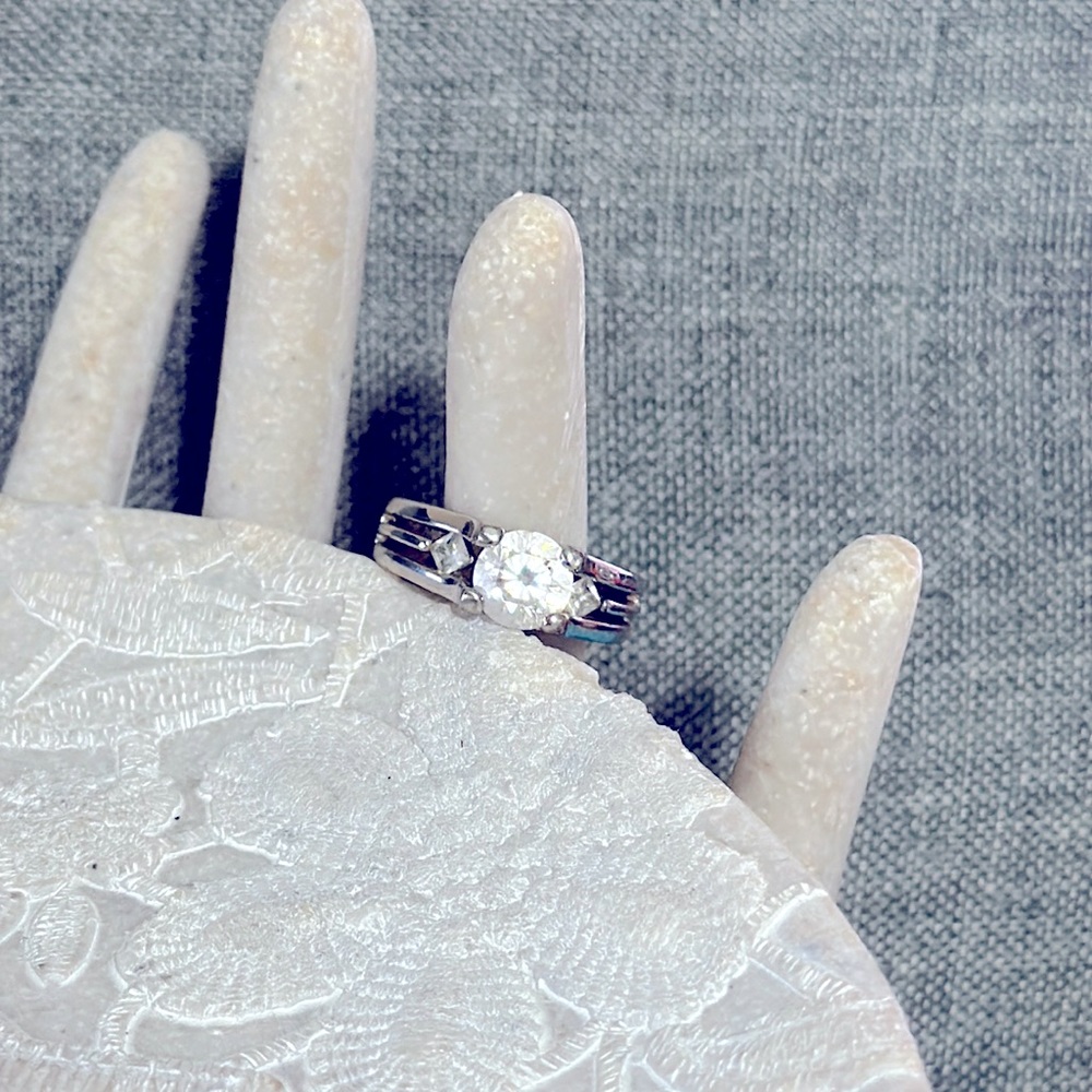 RSC Silver Tone CZ Ring